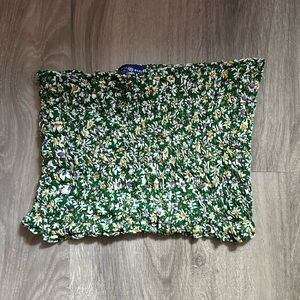 Mexicali Blues Green Floral Bandeau Top